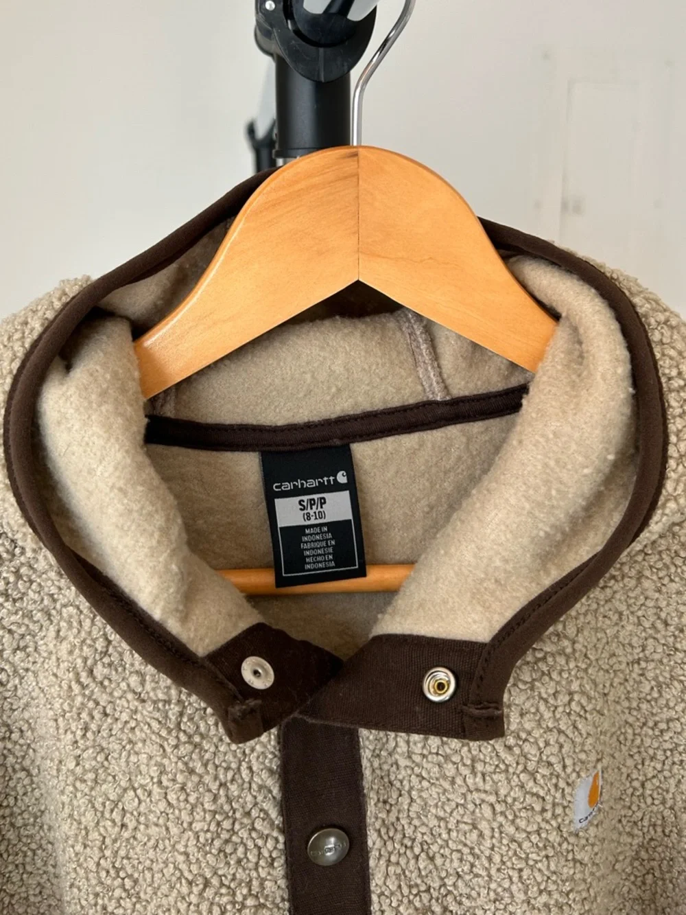 Carhartt Sherpa Fleece Half Snap Hoodie Pullover Jacket